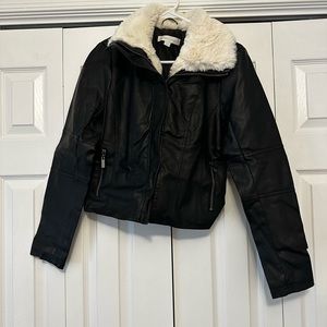 New York and Conpany Black Leather Jacket size Small